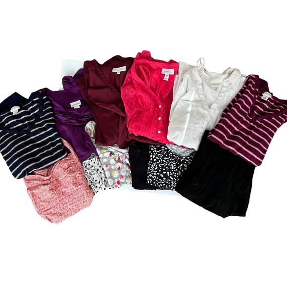 Lot of 11 Maternity Shirts 1 Bathing Suit Tankini Sz M - Picture 1 of 15